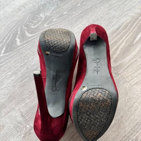 Jessica Simpson Burgundy suede heels - Picture 4 of 7